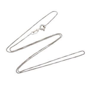 Estate Italy Sterling Silver 925 0.7mm Box Chain Necklace 16"